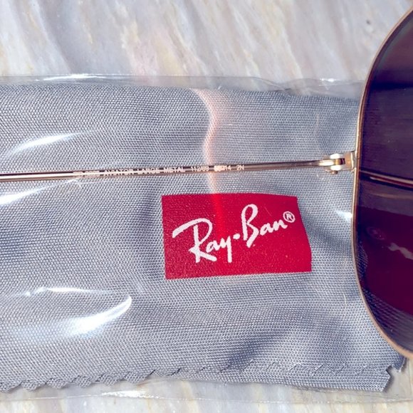 Ray‎ Ban Large Aviator Sunglasses Orange Glasses Gold Frames Shades 3025 main image 16